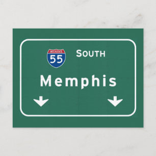 Memphis Tennessee tn Interstate Highway Frihallsvä Vykort