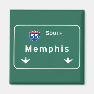 Memphis Tennessee tn Interstate huvudvägmotorväg Magnet
