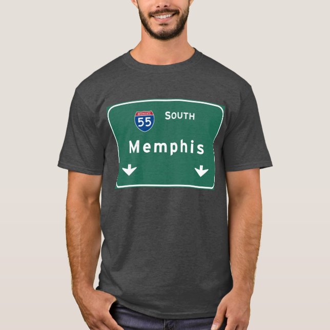 Memphis Tennessee tn Interstate huvudvägmotorväg: Tee Shirt (Framsida)