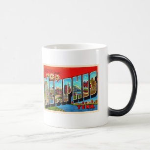 Memphis Tennessee TN Vintage Large Brev vykort Magisk Mugg