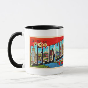 Memphis Tennessee TN Vintage Large Brev vykort Mugg