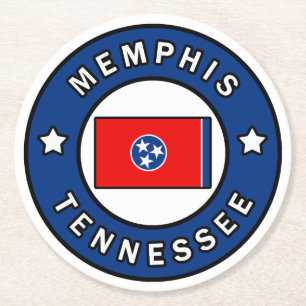 Memphis Tennessee Underlägg Papper Rund