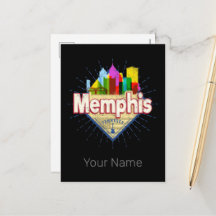 Memphis Tennessee United Stater Retro Skyline
