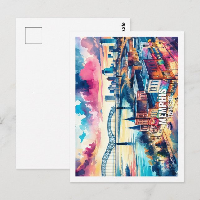 Memphis Tennessee USA Berömd Ställe Vykort (Fram/baksida)