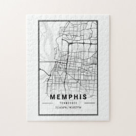 Memphis Tennessee USA Cities Travel City Karta Pussel