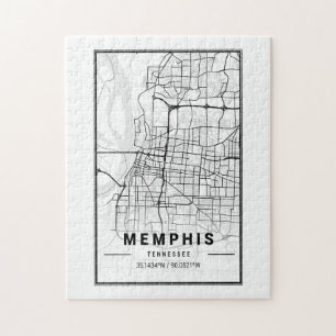 Memphis Tennessee USA Cities Travel City Karta Pussel