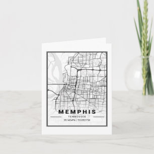 Memphis Tennessee USA Travel City Karta Kort