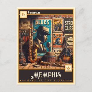 Memphis, Tennessee VINTAGE Vykort