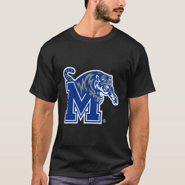 Memphis Tigers Lämnat Chest Icon T Shirt (Framsida)