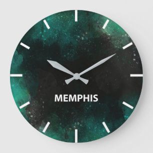 Memphis Time Zon Newsroom Wall Stor Klocka