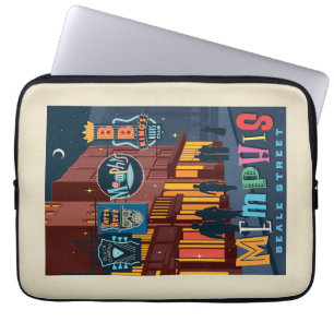 Memphis, TN Beale Street Neon Laptop Fodral