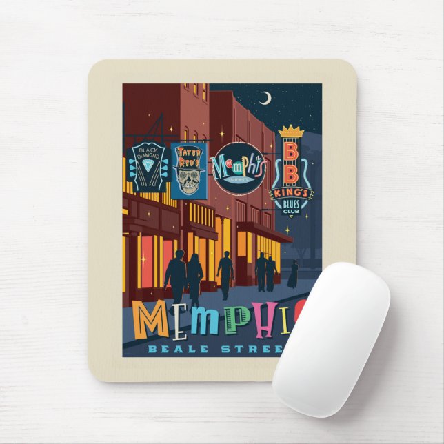 Memphis, TN | Beale Street Neon Musmatta (Med mus)