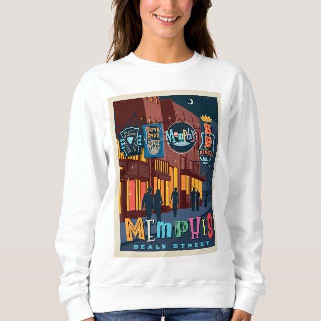 Memphis, TN | Beale Street Neon T Shirt (Framsida)