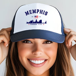 "Memphis TN Embroidered – Classic Skyline  Keps