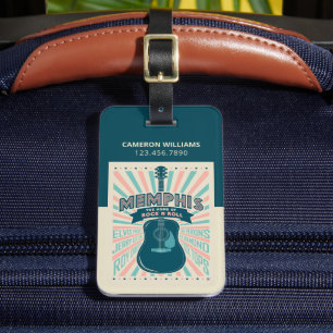 Memphis, TN: Guitar Series Sten-N-Roll Bagagebricka