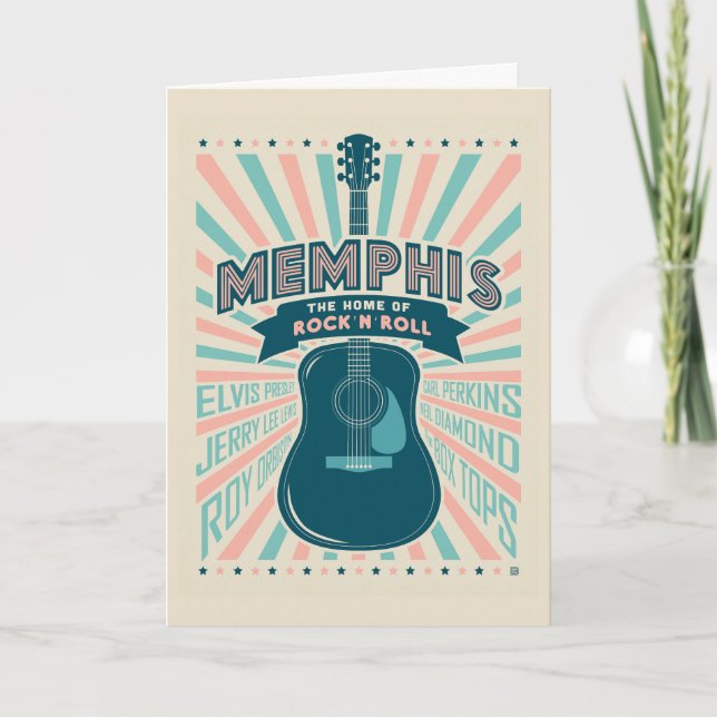 Memphis, TN: Guitar Series | Sten-N-Roll Kort (Framsida)