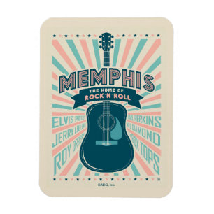 Memphis, TN: Guitar Series Sten-N-Roll Magnet