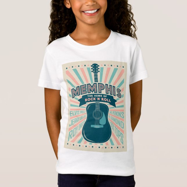 Memphis, TN: Guitar Series | Sten-N-Roll T Shirt (Framsida)