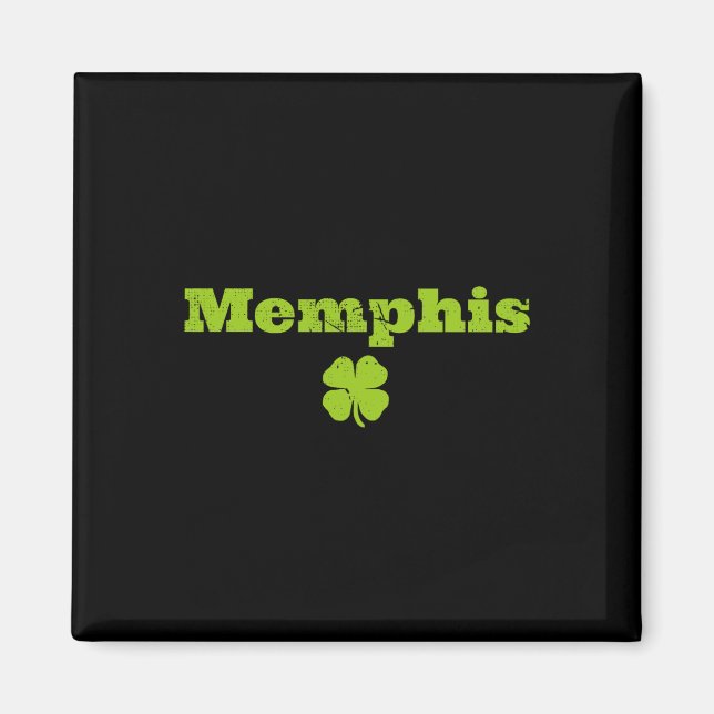 Memphis Tn Irländska stolthet Shamrock Bild St Pat Magnet (Framsidan)