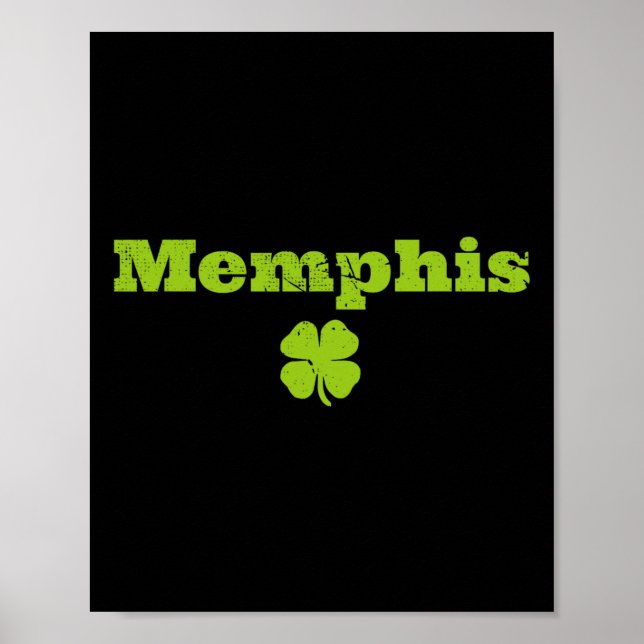 Memphis Tn Irländska stolthet Shamrock Bild St Pat Poster (Framsidan)
