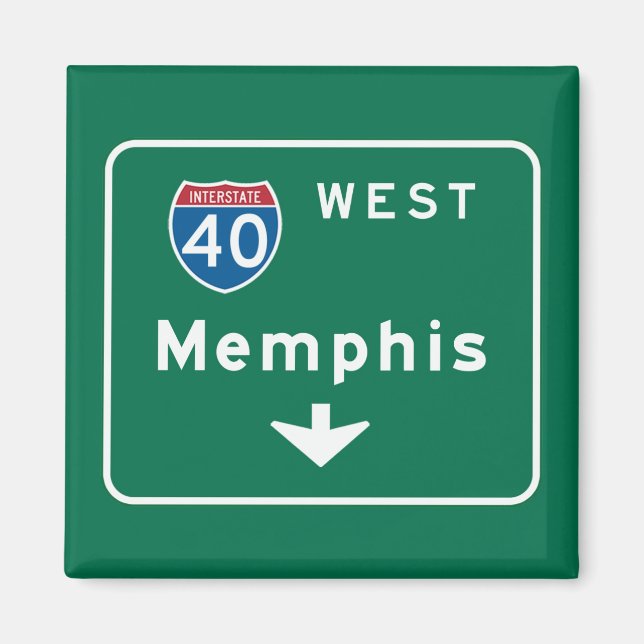 Memphis, TN Road Sign Magnet (Framsidan)