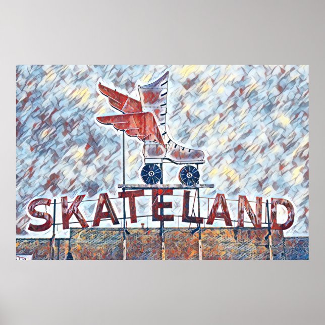 Memphis, TN Skateland-målning Poster (Framsidan)