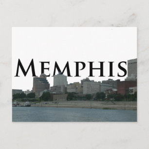 Memphis TN Skyline med Memphis Himmel Vykort