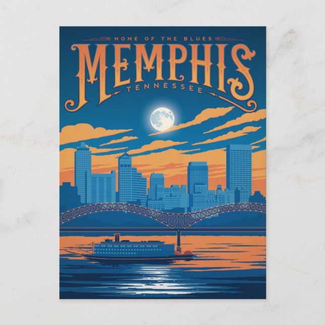 Memphis, TN Vykort (Framsida)