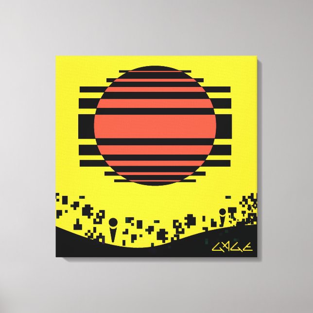 Memphis Tossed Bits Canvastryck (Framsida)