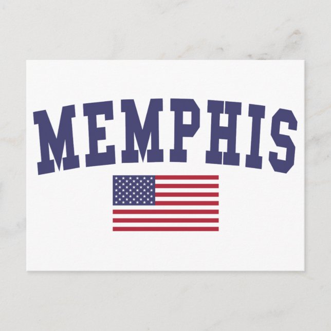 Memphis US Flagga Vykort (Framsida)