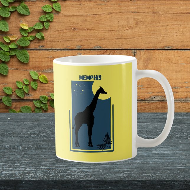 Memphis Zoo Tennessee Vintage Giraffe Kaffemugg (Memphis Tennessee Zoo Safari Animal Adventure Giraffe Mug)