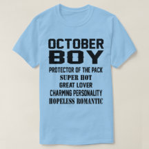 Mems T för gåva för Oktober pojkefödelsedag rolig