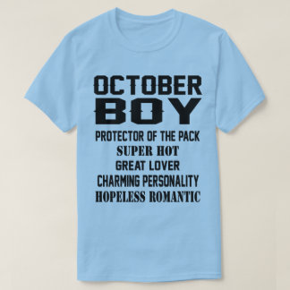 Mems T för gåva för Oktober pojkefödelsedag rolig Tee Shirt