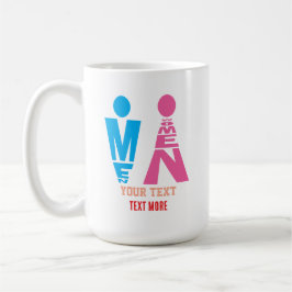 Men and Women Typography Icon Design Kaffemugg