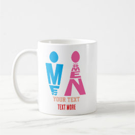 Men and Women Typography Icon Design Kaffemugg