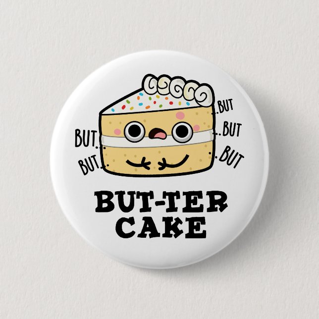 Men Cake Funny Butter Pun Knapp (Framsida)