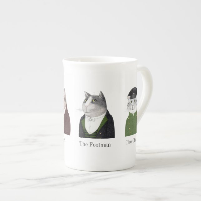 MEN CATS Bone China Mugg + Text Benporslin Mugg (Framsida höger)
