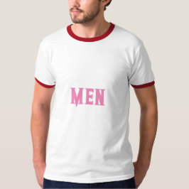 Men Custom Namn Text Rosa Färg Mäns Basic Ringer T Shirt