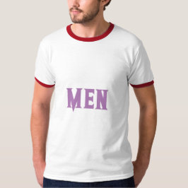 Men Custom Text Lavendel Färg Mäns Basic Ringar T Shirt