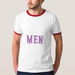 Men Custom Text Lavendel Färg Mäns Basic Ringar T Shirt