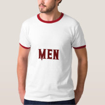 Men Custom Text Mörkröd Färg Men's Basic Ringer