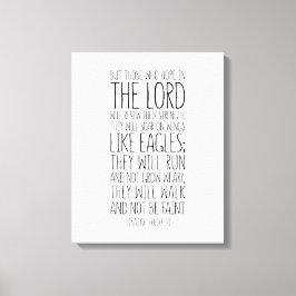 Men de som hoppas på Herren, Isaiah 40:30-31 Canvastryck
