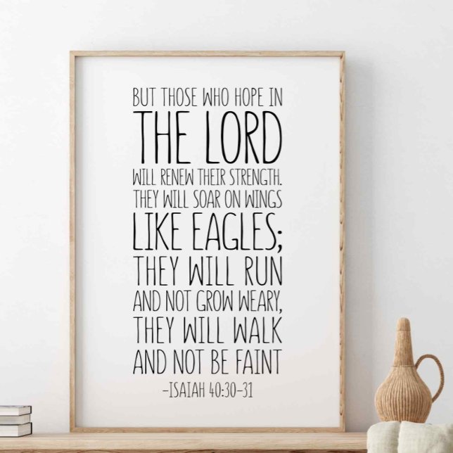 Men de som hoppas på Herren, Isaiah 40:30-31 Poster (Skapare uppladdad)