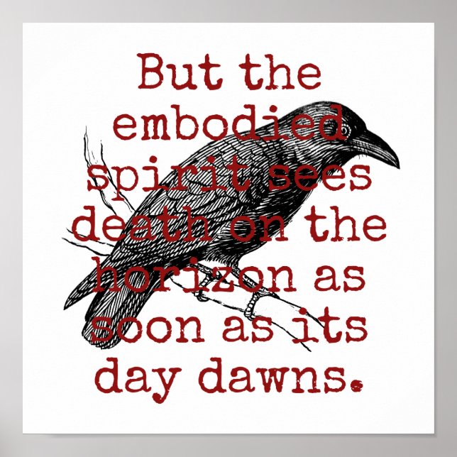 Men den förkroppsligade andan ser döden - dödsoffe poster (Framsidan)