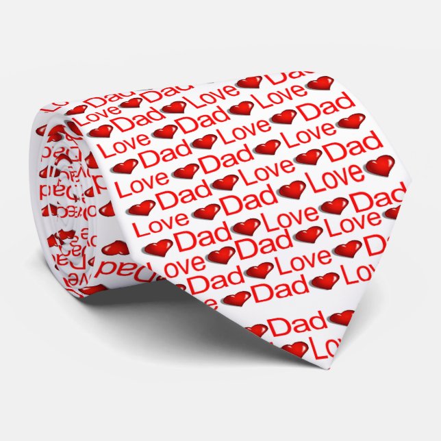 Men Designade slipsar Gott Alla Hjärtans Dag Pappa (Rullad)