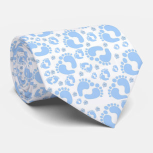 Men Designer Babyfötter Pojke Blå Elefanter Slips