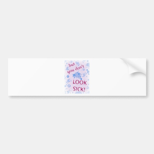 Men du ser inte sjuk! Osynlig Disability. Bildekal (Framsidan)