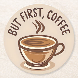 Men First Coffee Älskare Underlägg