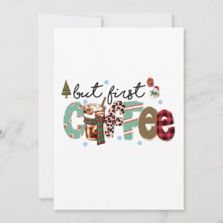 Men First Coffee God jul Inbjudningar