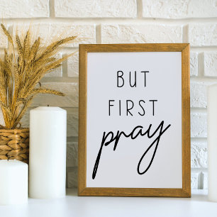 Men First Pray Christian Poster